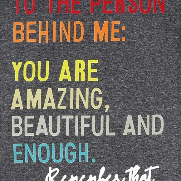 T-Shirt💚You Matter Dear Person Behind Me Mental Health Black - Picture 2 of 3